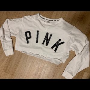 Victoria’s Secret pink crop sweatshirt